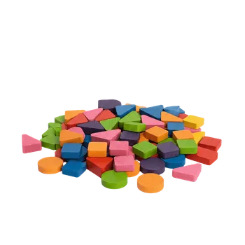 Dětské zboží T-Wood, s. r. o. Hrací stěna - barevné dílky 125