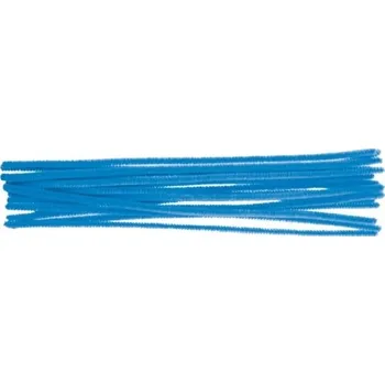 Hobby drát Žinylka chlupaté modelovací drátky - modré - 16 ks - 6702-03