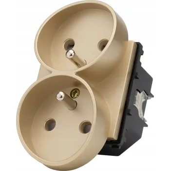 Elektrická zásuvka Nástěnná Elektrická Zásuvka Luuna zlatá