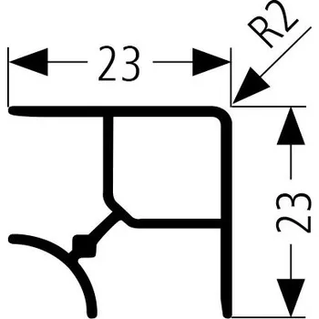 soklová lišta Roh 90° vnitřní a vnější černá - 100 mm