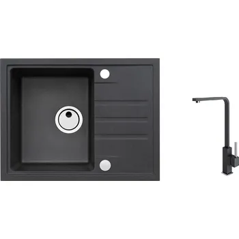 Granitový dřez Alveus INTERMEZZO 30 + AFRA - Černá, Black