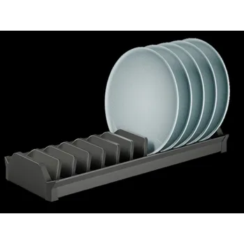 Odkapávač na nádobí Cemux Star držák na talíře 158x470x58 mm šedý