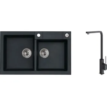 Granitový dřez Alveus ROCK 90 + AFRA - Černá, Black