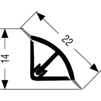 Nábytkové kování Těsnící profil TL 15A k pracovním deskám 3 m - Hliník natural