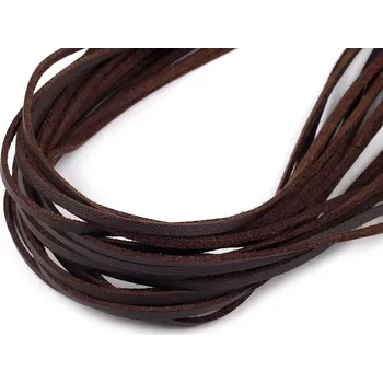 Řemínek imitace kůže šíře 2,5 mm, velké, 1 hnědá čokoládová