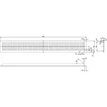 Větrací mřížka černá mat, 80 mm - 600 mm