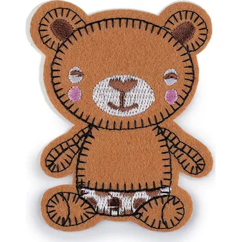 Nažehlovačka medvěd, střední, 2 béžová velbloudí