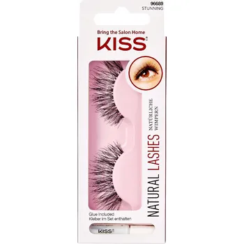 Umělé řasy KISS Umělé řasy Natural Lashes - Stunnig 1 pár + lepidlo 1g