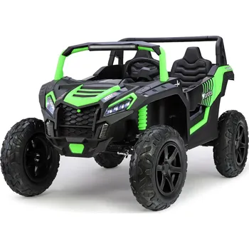 Dětské elektrovozidlo Elektrické autíčko andos Titan XXL PRO s tichým motorem 24v/180w zelené + bezkartáčový motor s diferenciálem, nosnost 100 kg, posuvné sedačky, kotoučové brzdy