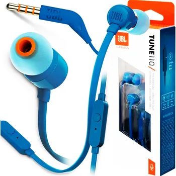 Sluchátka Sluchátka do uší s mikrofonem JBL T110 modrá