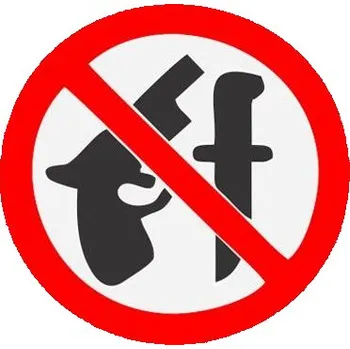 Kancelářské potřeby Traiva s.r.o. Zákaz nošení zbraní Verze: Samolepka 92 x 92 mm tl. 0.1 mm - Kód: 15393