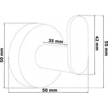 Věšák Háček na hmoždinky Gockowiak černý