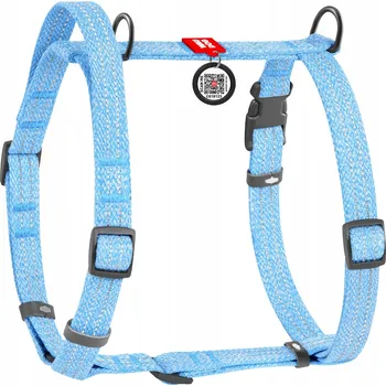 Postroj pro psa Bavlněný postroj pro psy ve tvaru písmene H, reflexní, vel. M , modrý