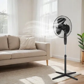 Domácí ventilátor STOJANOVÝ VENTILÁTOR PODLAHOVÝ VĚTRÁK CIRKULÁTOR VZDUCHU SILNÝ TICHÝ