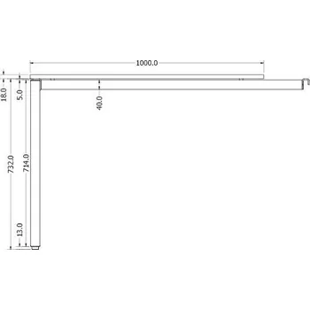 Stolová podnož Stolová podnož MAIA ANEXA - Zlatá matná