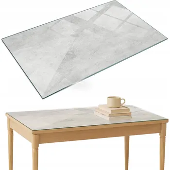 Konferenční stolek Dekorativní Stolová Deska S Potiskem Vzhled betonu s rýhami 120x80 cm