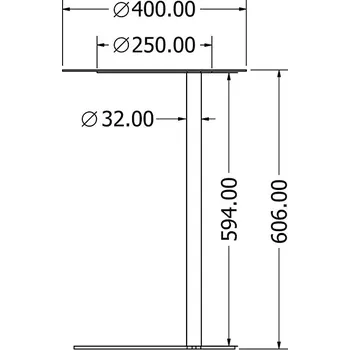 Stolová podnož Stolek RACHEL LAPTOP - Zlatá matná