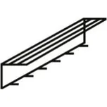 ModUlar věšák s policí černý mat - 900x250x250 mm