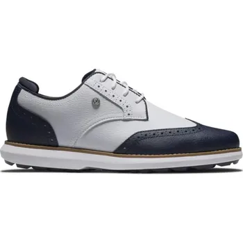 Sport FootJoy Traditions Wing Tip dámské golfové boty, bílo/tmavě modré bílé, standardní, bez spajků, 42