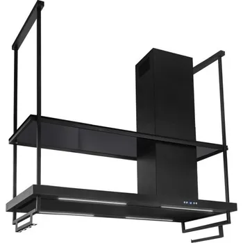 Digestoř Ostrůvková digestoř Nortberg Metropolis Premium Glass Black Matt - 120 cm