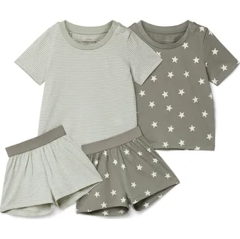 Pánské oblečení 720880 - Tchibo - Krátká dětská pyžama - pánské - vel. 134/140 - barva: bílá/s potiskem