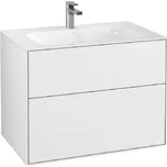 Villeroy & Boch Umyvadlová skříňka, 80x59x50 cm, 2 zásuvky, Glossy White - F01000GF