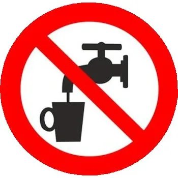 Kancelářské potřeby Traiva s.r.o. Voda nevhodná k pití - symbol Verze: Plast 92 x 92 mm tl. 0.5 mm - Kód: 10650