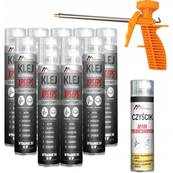 Průmyslové lepidlo GRAFITOVÉ PUR LEPIDLO NA POLYSTYREN PĚNA ČISTIČ PISTOLE