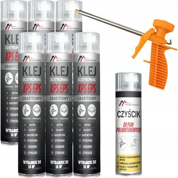 Průmyslové lepidlo GRAFITOVÉ LEPIDLO VE PĚNĚ NA POLYSTYREN PĚNOVÉ LEPIDLO PISTOLE ČISTIČ SADA