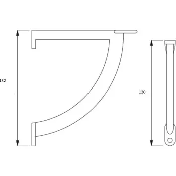 police Podpěra policová Bianco - Černá matná