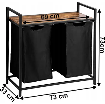 Koš na prádlo Volně stojící koš na prádlo Gockowiak 80 l béžový, černý