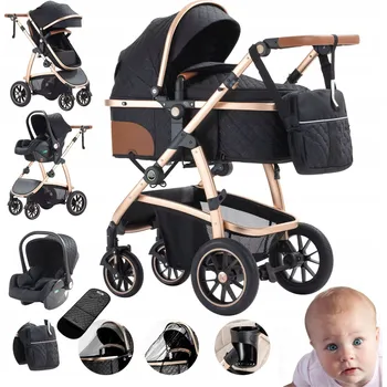 Kočárek DĚTSKÝ SPORTOVNÍ KOČÁREK 3v1 S KORBIČKOU, SKLÁDACÍ, S AUTOSEDAČKOU