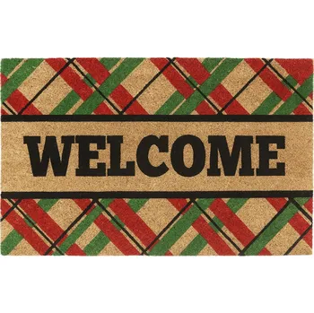 Rohožka Kokosová rohožka před dveře, hotová, 39,5 x 59,5 cm