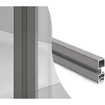 Nábytkové kování ZERO konstrukční profil 2,35 m kamenná šedá