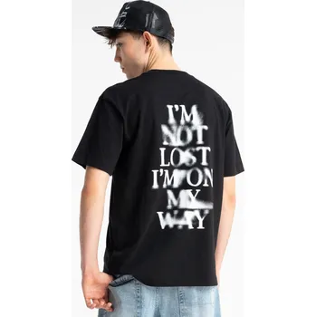 Chlapecké tričko Reporter Young | Chlapecké černé LOOSE tričko s potiskem I’M NOT LOST na zádech - Barva ČERNÁ, Velikost 170 261-0440B-11-100-1