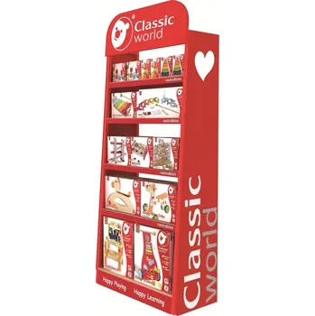 regál Dřevěný výstavní regál na hračky 1,8 m CLASSIC WORLD