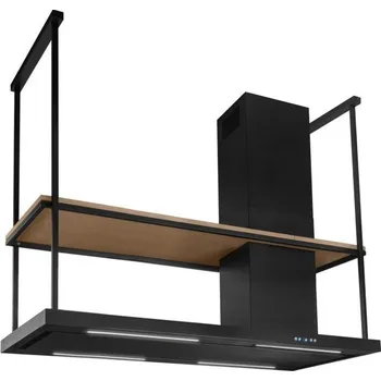 Digestoř Ostrůvková digestoř Nortberg Metropolis Elite Wood Black Matt - 180 cm