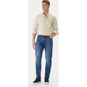 Pánská košile Tommy Hilfiger Košile Flex MW0MW37550 Écru Regular Fit M