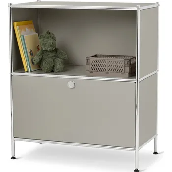 Koupelnový nábytek 722330 - Tchibo - Kovová odkládací skříňka »Cn3 Kids« se zásuvkou - barva: šedá