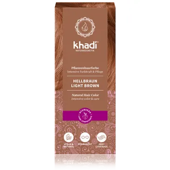 Barva na vlasy Rostlinná barva na vlasy Khadi LIGHT BROWN 100g