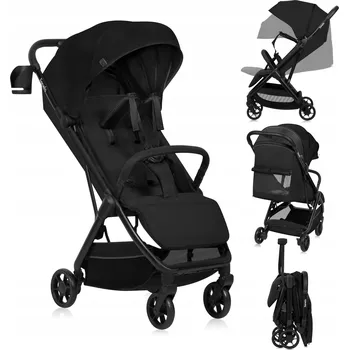 Kočárek Lehký skládací Sportovní kočárek + příslušenství Lionelo LO-JULIE AIR BLACK ONYX