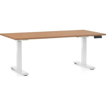 Kreslicí stůl Výškově nastavitelný stůl OfficeTech C, 160 x 80 cm - bílá podnož Barva: Buk + doprava ZDARMA