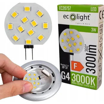 Žárovka LED ŽÁROVKA G4 PASTILKA 3W 12V 3000K 280lm TEPLÁ BARVA ECO LIGHT