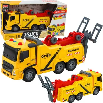 autíčko Auto Odtahovka Silniční asistence Hák Plošina Světla Zvuky 1:16
