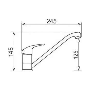 Vodovodní baterie Kuchyňská stojánková baterie Pyramis ASALIA šedá