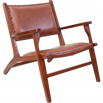 Křeslo Kožená židle hnědá Křeslo Vintage Loft Retro Antyki24