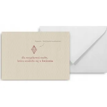 Mini narozeninové přání s motivem dubna a symbolem