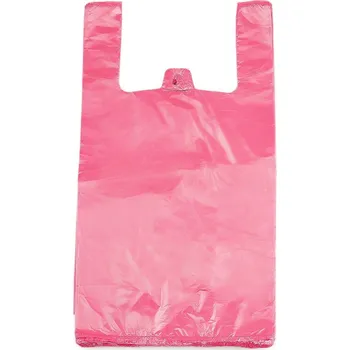 Sáček na potraviny Taška mikrotenová 30x37 cm - červená světlá