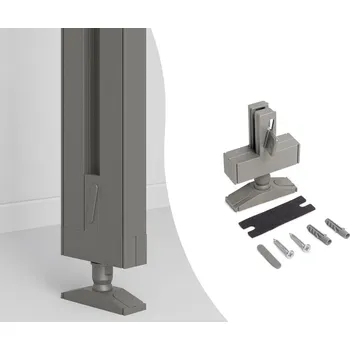 police ZERO nožka hranatá pro ukotvení profilu podlaha/strop kamenná šedá