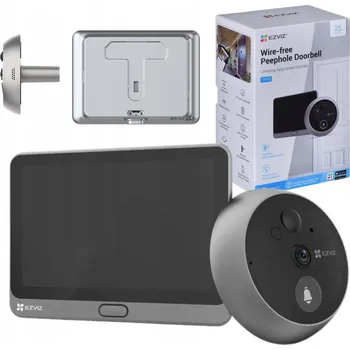 IP kamera Bezdrátový kukátko s dveřním zvonkem Judáš EZVIZ CP4 dotykový WiFi